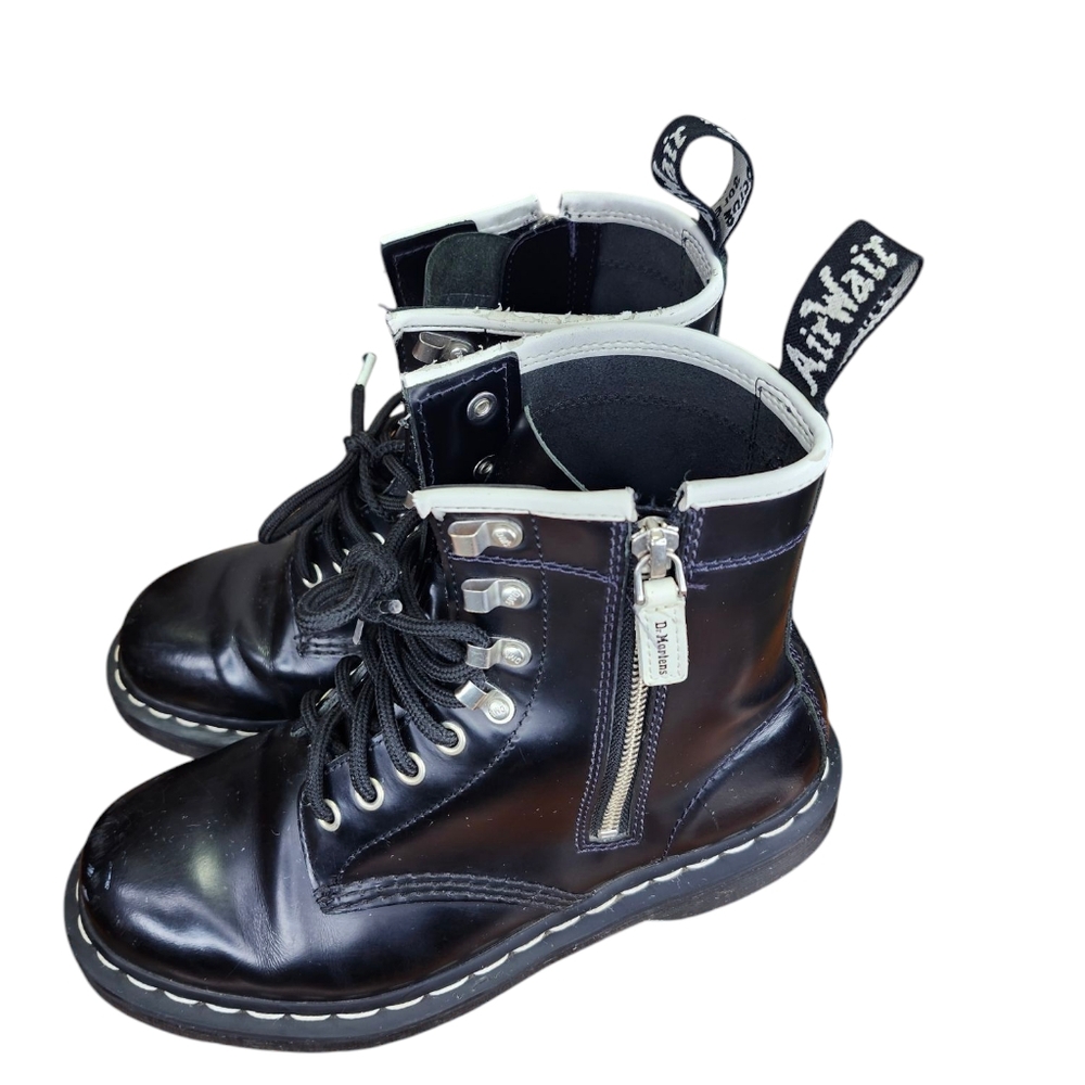 Dr. Martens 1460 Lace and Zipper Leather Boots (6USM) - Picture 2 of 14